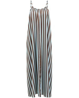 Object Stripe Midi Dress - White