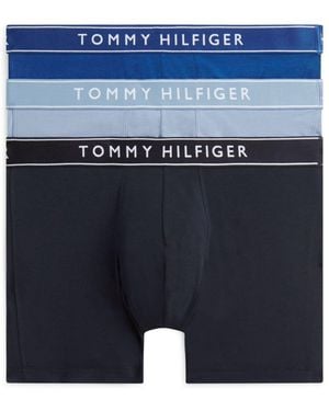Tommy Hilfiger Essential Logo Waistband Boxer Briefs 3 Pack - Blue