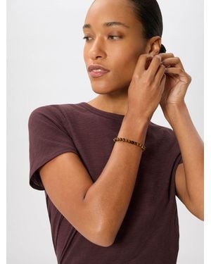 Whistles Posie Double Trim T-Shirt - Brown