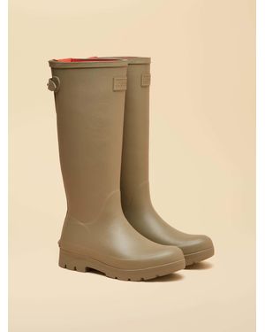 Joules Luxe Khaki Neoprene Lined Tall Wellies - Natural