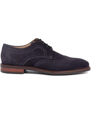 Jones Bootmaker Longwood Suede Derby Brogues - Blue