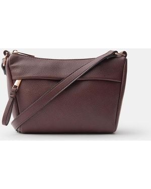 Accessorize Zip Front Cross-Body Bag - Purple