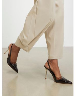 River Island Perspex Slingback Heeled Court Shoes - Natural