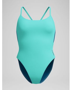 Speedo Solid Racerback Swimsuit - Blue