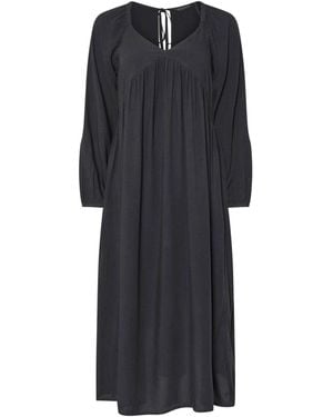 PixieGirl Petite Acid Wash Open Back Midi Dress - Black