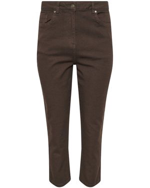 M Com Petite Ankle Grazer Jeans - Brown