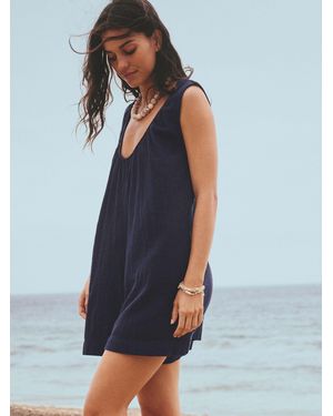 Next Cheesecloth Romper - Blue