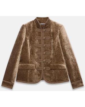 Mint Velvet Stand Collar Jacket - Brown