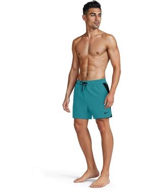 Nike Einfarbige Volley-Badeshorts Contend Solid Essential 5 Zoll - Blau