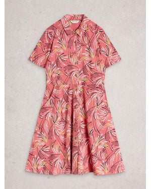 White Stuff Ria Jersey Shirt Dress - Pink