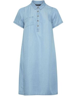 Evans Lyocell Denim Dress - Blue