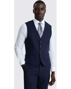 Moss Slim Fit Performance Suit Waistcoat - Blue