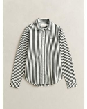 GANT Classic Poplin Stripe Shirt - Gray