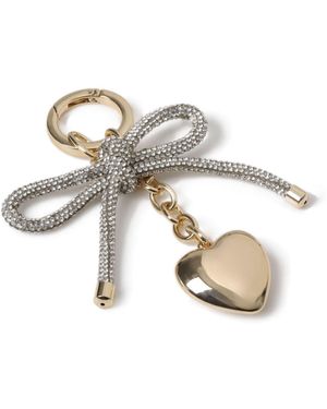 Aela Sparkle Bow Bag Charm - White