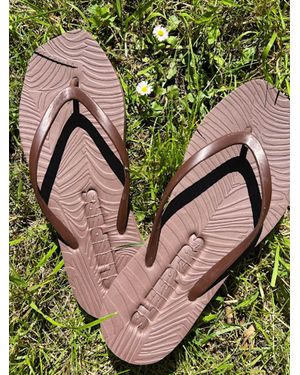 Sleeper Tapered Slim Flip Flops - Brown
