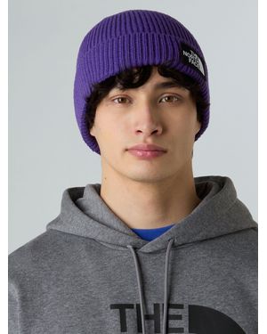 The North Face The North Face Logo Box Cuffed Beanie - Blue