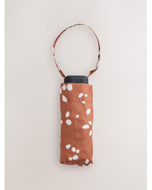 Next Animal Print Compact Umbrella - White