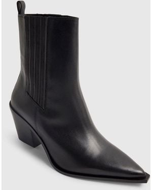 River Island River Island Leather Ankle Boots - Black