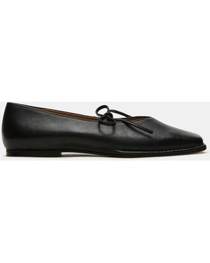 Steve Madden Lola Ballerina-Schuhe Aus Leder - Schwarz