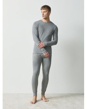 Next Thermal Long Sleeve Top And Leggings Set - Gray