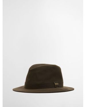 Barbour Vintage Wax Bushman Hat - Green