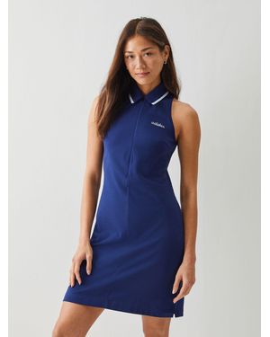 adidas Seasonal Essentials Colorpop Dress With Embroidered Graphic - Blue
