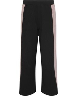 PixieGirl Petite Satin Side Panel Wide Leg Pants - Black