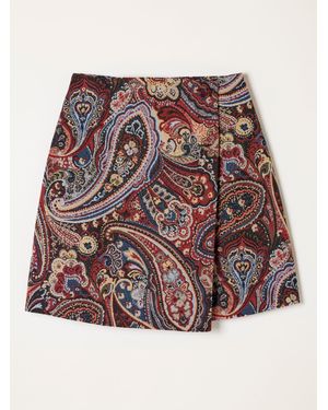 FatFace Fatface Ziva Jacquard Skirt - Red