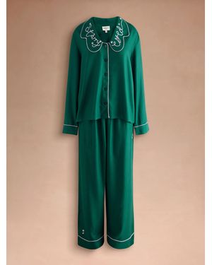 Cath Kidston Button Through Pyjamas Set - Green