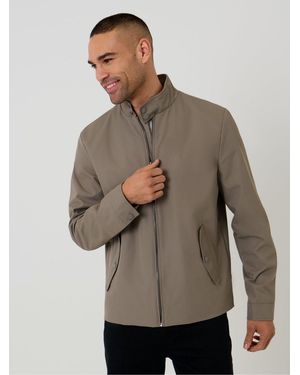 Threadbare Showerproof Zip Up Harrington Jacket - Grey