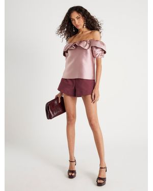 River Island River Island Premium Frill Top - Red