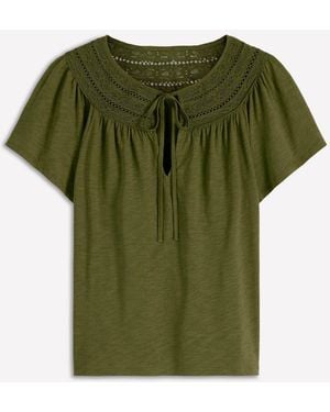Boden Edi Trim Detail T-Shirt - Green