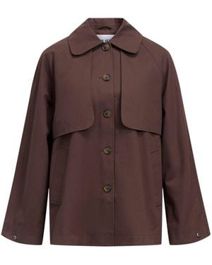 Object Chocolate Short Trench Jacket - Brown