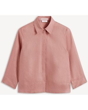 Hobbs Nita Linen Shirt - Pink