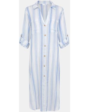 Accessorize Stripe Maxi Shirt - Blau