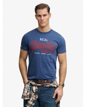 Superdry Vintage Logo Classic T-Shirt - Blue