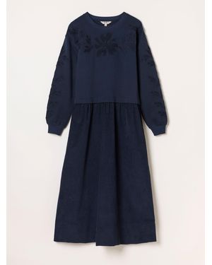 FatFace Fatface Pacey 2In1 Cord Midi Dress - Blue