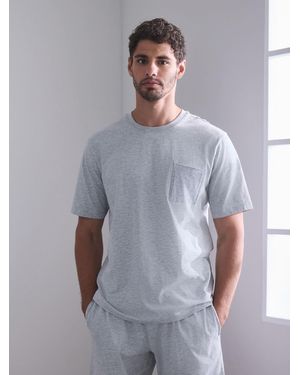 Next Short Sleeve Jersey Pajamas Set - Gray