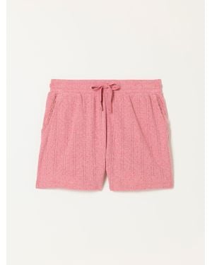 FatFace Fatface Pointelle Lace Shorts - Pink