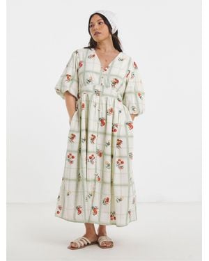 Simply Be Waist Detail Midi Dress - White