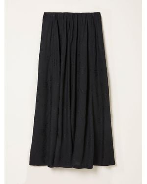 FatFace Fatface Tilly Embroidered Midi Skirt - Black