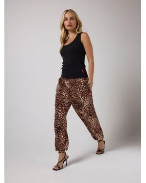 Scamp & Dude Balloon Leg Jersey Trousers - Natural