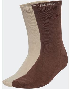 adidas Originals 2-Toned Crew Socks 2 Pack - Brown