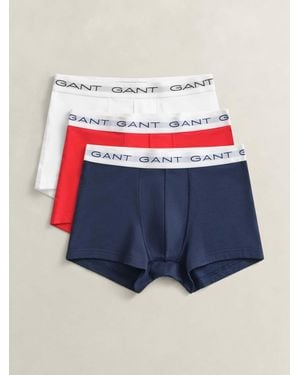 GANT Stretch Cotton Boxers 3 Pack - Blue