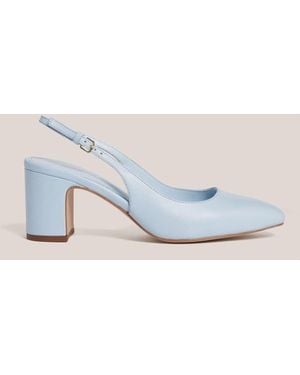 Hobbs Pale Lily Leather Slingbacks - White