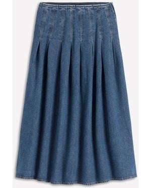 Boden Valentina Denim Skirt - Blue
