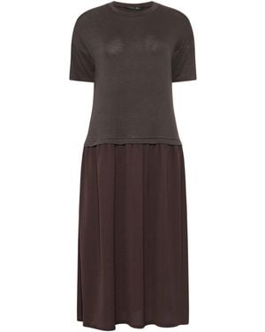 PixieGirl Petite Maxikleid Mit Tiefem Taillenbund Im T-Shirt-Stil - Braun