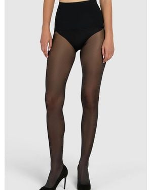 Heist The Thirty-Five Satin 35 Denier Tights - Black