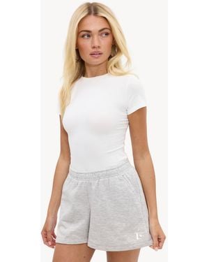 Loavies Never Look Back Shorts With Logo - White