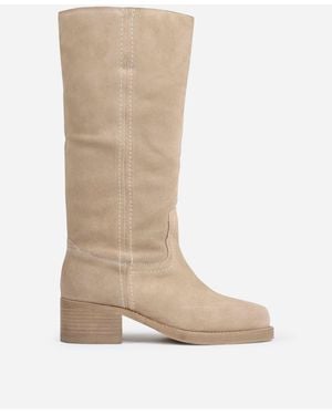 Bronx Kyley Suede Boots - Natural